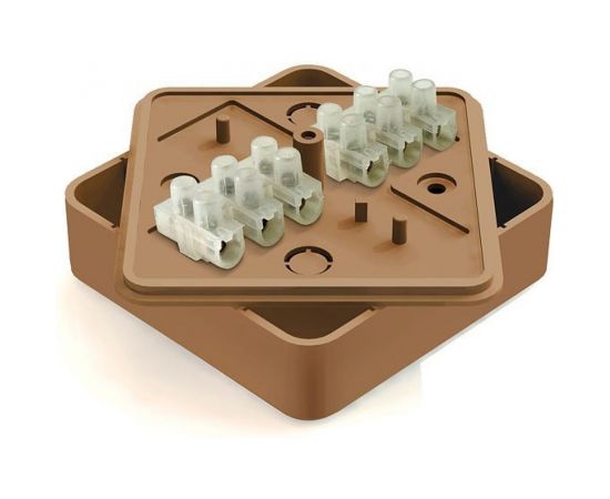 Распределительная коробка GREENEL с клеммной колодкой 75х75х20мм ОРЕХ GE41212-14 