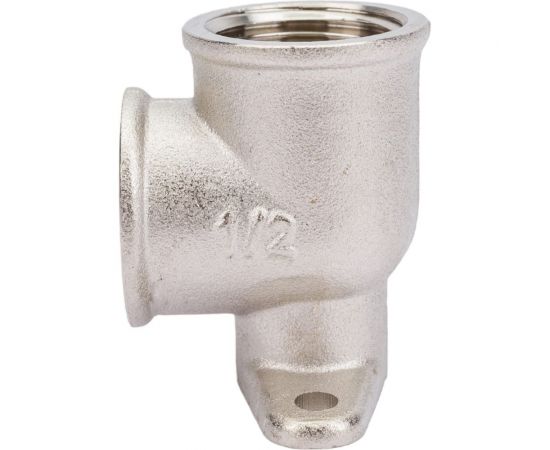 Угольник STI латунный Ду15 (1/2"") Ру16 ВР/ВР с креплением, никелированный D270-05009 