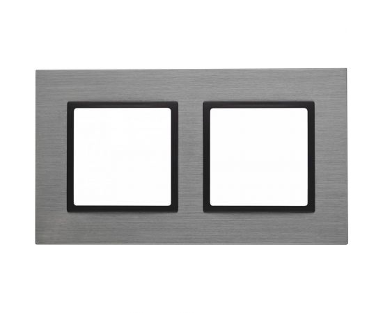 Рамка ЭРА 14-5202-42 на 2 поста, металл, Elegance, титан+антрацит Б0034552 