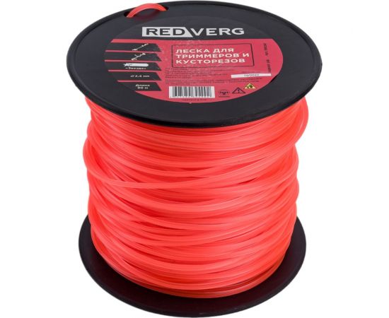 Леска для триммера 2,4 мм, 90 м, звездочка REDVERG 6615767 