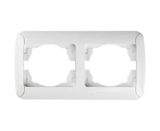 Горизонтальная рамка GUNSAN 2 поста Fantasy белый 16231164-000141 