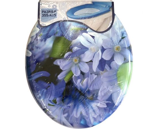 Сиденье для унитаза Мультипласт Групп мягкое, с рисунком MPG8013 
