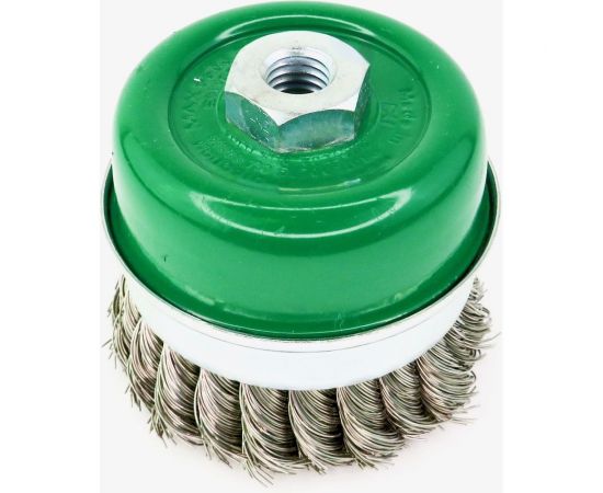 Щетка чашечная жгутовая с кольцом для УШМ 85 мм, M14, проволока нерж. сталь 0.50 мм SIT 2333 