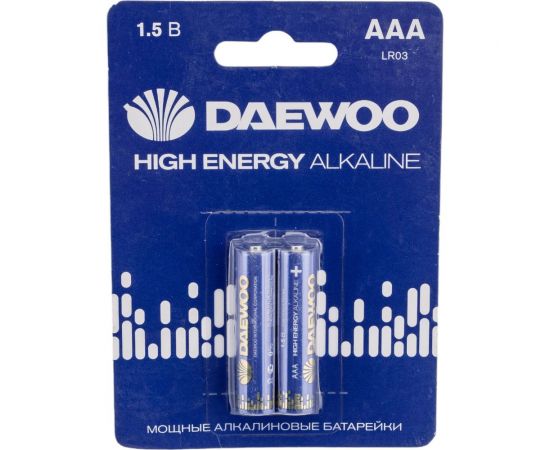 Алкалиновая батарейка Daewoo LR03 HIGH ENERGY Alkaline BL-2 5030350 