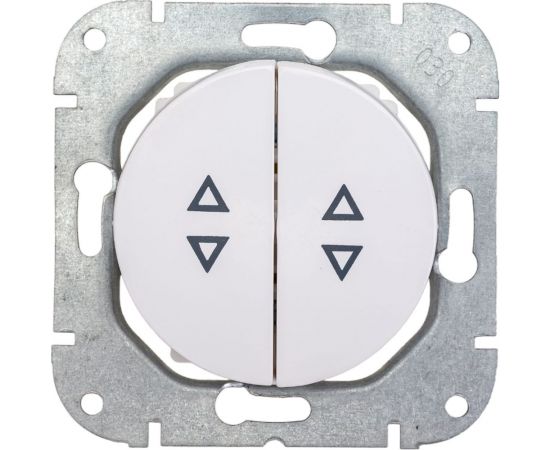 Механизм выключателя Bylectrica 2-клавишный, проходной, скрытая установка, серия ПРОВАНС, белый С(6+6) 10-3363 