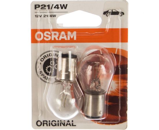 Автолампа OSRAM P21/4W BAZ15d 2шт 12V 1,10 7225-02B 