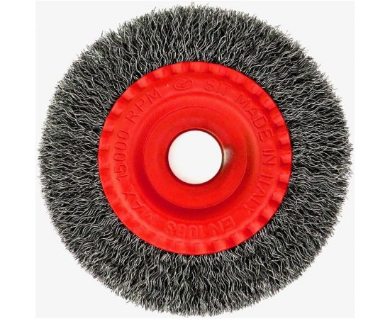 Щетка дисковая 125x8х22.2 мм, гофрированная сталь 0.35 мм для УШМ SIT 2499 – изображение 2