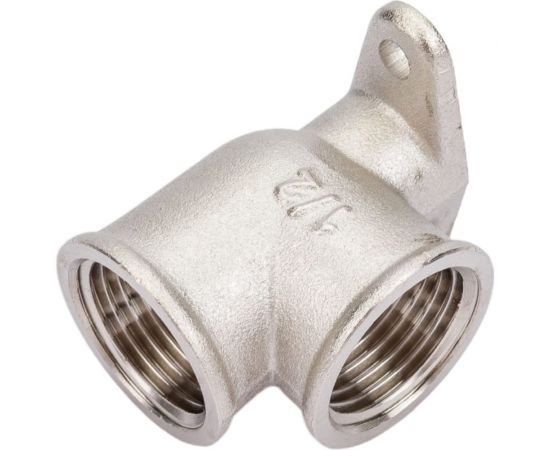 Угольник STI латунный Ду15 (1/2"") Ру16 ВР/ВР с креплением, никелированный D270-05009 – изображение 3