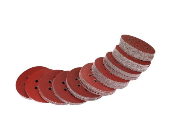 Набор шлифовальных кругов SD150 125 мм, 150 шт DEKO 065-0671 – изображение 3