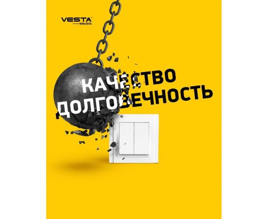 Одноклавишный выключатель Vesta Electric Roma FVK010102BEL – изображение 3