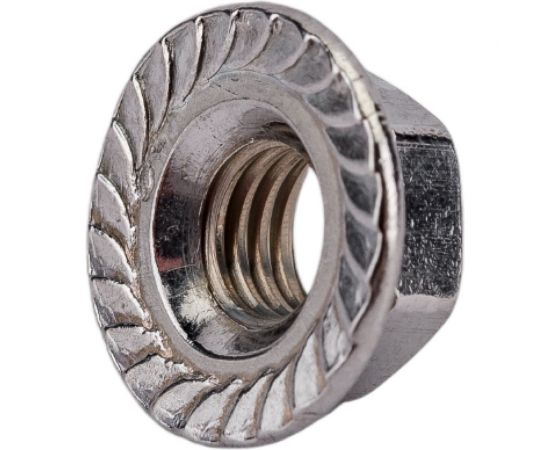 Шестигранная гайка с фланцем и насечками DINFIX DIN 6923, нерж. А2, М5, 10 шт. 00-00002661 – изображение 3