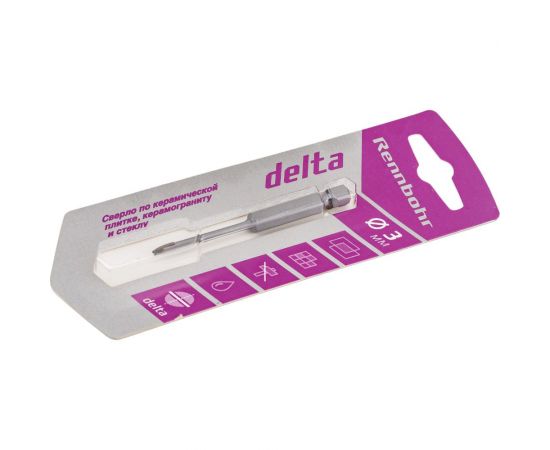 Сверло по керамике Delta 3 мм RENNBOHR 676003 – изображение 3