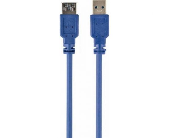 Кабель USB3.0 Pro Cablexpert, удлинитель, AM/AF, 3м, экранированный, синий, пакет, CCP-USB3-AMAF-10 – изображение 3