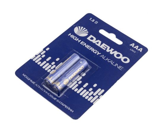 Алкалиновая батарейка Daewoo LR03 HIGH ENERGY Alkaline BL-2 5030350 – изображение 3