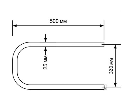 Электрический полотенцесушитель Zox П 32x50 кнопочный выкл, 107 Вт 541711 – изображение 4