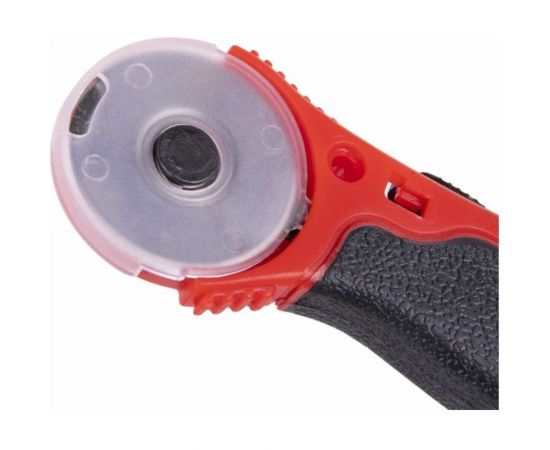 Раскройный роликовый нож BRAUBERG 28 мм , круглое лезвие, резиновые вставки 238089 – изображение 5