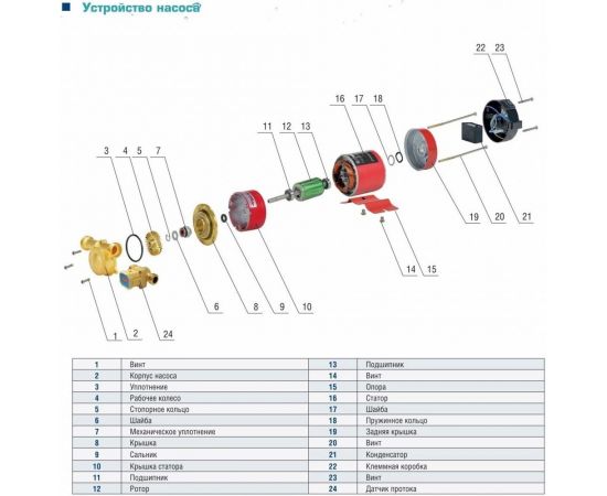 Повысительный насос AquamotoR AR WIP-10 AR153003 – изображение 6
