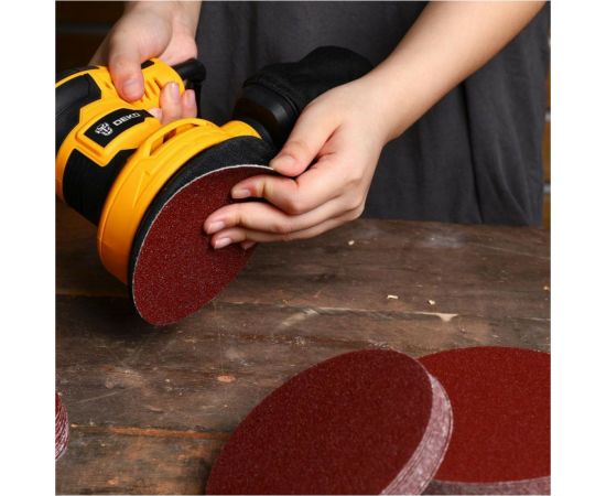 Набор шлифовальных кругов SD72 (72 шт; 125 мм; P40, P60, P80, P120, P180, P240, P320) DEKO 065-0670 – изображение 6
