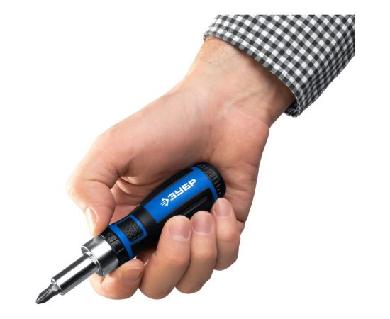 Набор: реверсивная и Т-образная отвертки с насадками 29 шт ЗУБР Компакт-Т29 25168-H29_z01 – изображение 8