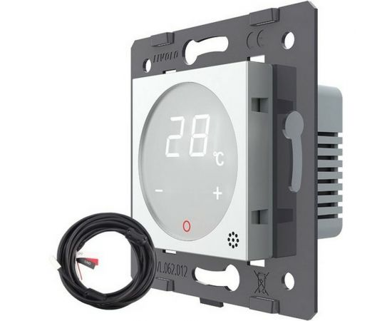 Сенсорный терморегулятор пола LIVOLO с внешним датчиком, серый (механизм) VL-FCQ1-2IPS72 
