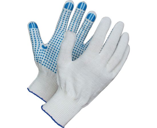 Перчатка СВС х/б, с ПВХ, белая 108, 10 класс, 22-23 см, 10 пар ct21pd 
