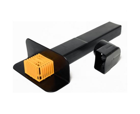 Парапетная прямоугольная (скапер) воронка Татполимер ТП-01.П.ПП черная 30662 