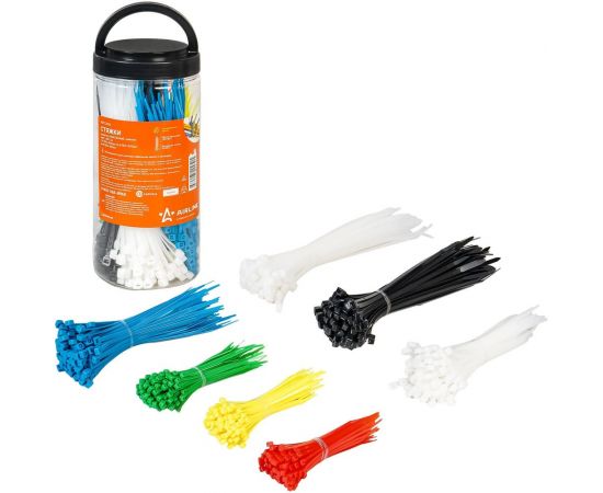 Кабельные стяжки Airline нейлон, цвет., 650 шт. ADTC002 
