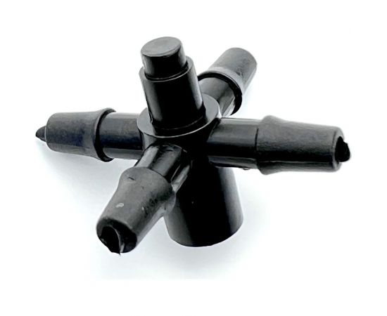 Разветвитель крестовой на 4 выхода для микротрубки 3-4мм Профитт 10 шт. 1892082 – изображение 2