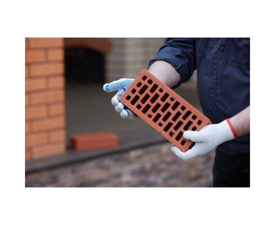 Перчатка СВС х/б, с ПВХ, белая 108, 10 класс, 22-23 см, 10 пар ct21pd – изображение 2