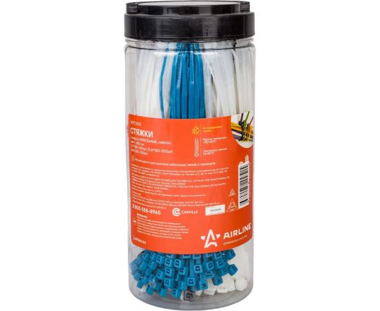 Кабельные стяжки Airline нейлон, цвет., 650 шт. ADTC002 – изображение 3