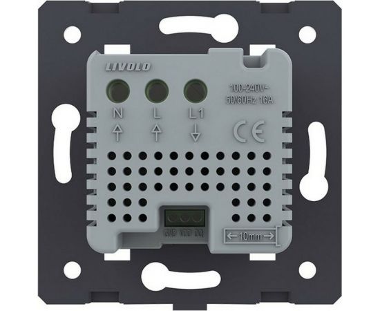 Сенсорный терморегулятор пола LIVOLO с внешним датчиком, серый (механизм) VL-FCQ1-2IPS72 – изображение 4