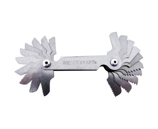 Резьбовой шаблон WIEDERKRAFT резьбомер, шагомер, 60 град и 55 град WDK-MG5560 