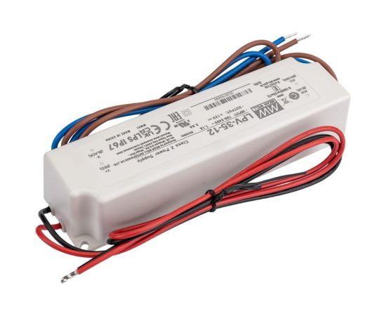 Герметичный блок питания Mean Well LPV-35-12, в пластиковом корпусе LPV-35-12 