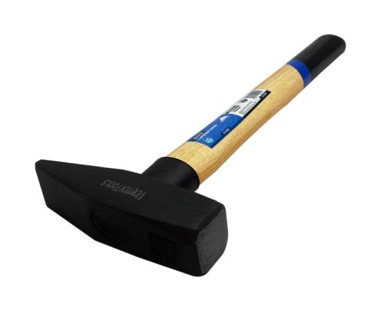Слесарный молоток vertextools 2000 г, квадратный боек, деревянная рукоятка 10-15-2000 