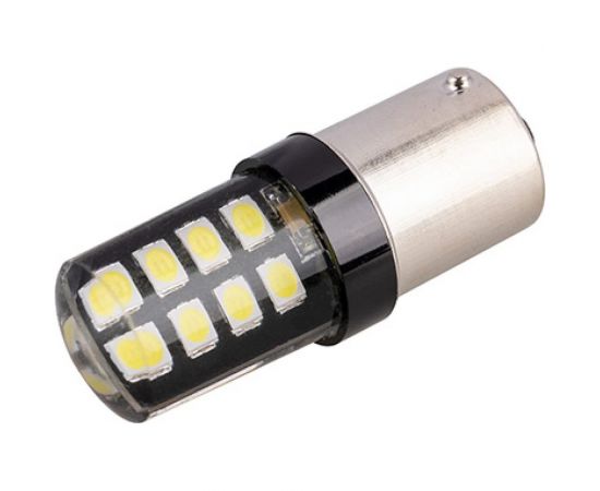Автолампа SKYWAY диод, S25 (P21W), 12-24 В, 16 SMD диодов, BA15s, 1-конт., белая S08202072 