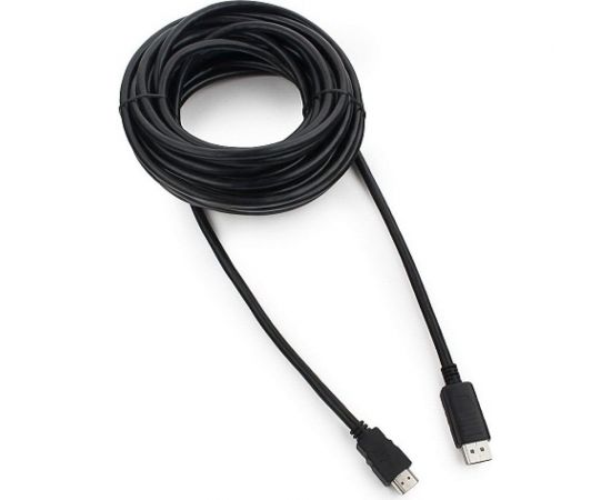 Кабель HDMI-DisplayPort Cablexpert, 10м, 20M/19M, черный, экранированный, пакет, CC-DP-HDMI-10M 