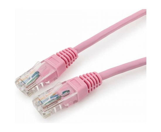Многожильный патч-корд Cablexpert UTP кат.5e, 0.25м, литой, розовый PP12-0.25M/RO – изображение 2