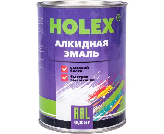 Алкидная автоэмаль Holex 1023 RAL желтый глубокий, 0.8 кг HAS-57959 – изображение 2