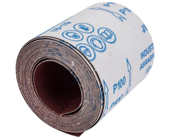 Шлифшкурка Бобина № 12Н 0.1x5 м, P100, 14А, на тканевой основе, водостойкая CNIC 54024 – изображение 3