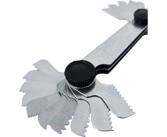 Резьбовой шаблон WIEDERKRAFT резьбомер, шагомер, 60 град и 55 град WDK-MG5560 – изображение 3