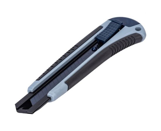 Строительный нож WILPU WCM003 PRO plus прорезиненный, винт. зажим, 2 запас. лезвия, 18 мм 5090200001 – изображение 3