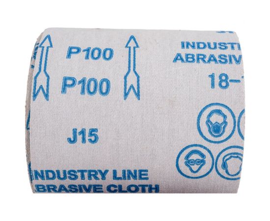 Шлифшкурка Бобина № 12Н 0.1x5 м, P100, 14А, на тканевой основе, водостойкая CNIC 54024 – изображение 4