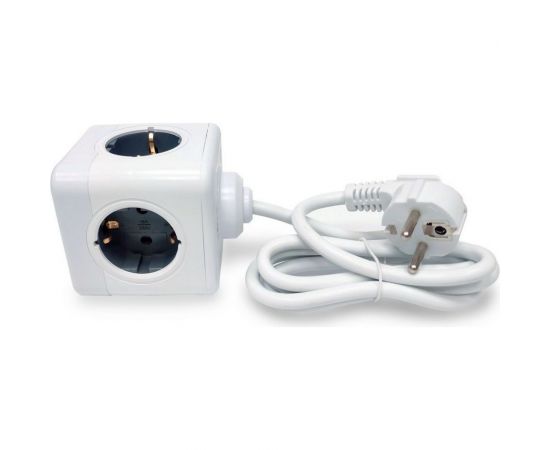 Удлинитель ROCKETSOCKET Cube Extended 4 Euro 16A, 3 USB 2A+C с блоком 5В/3.0А, кабель 1,5 м цвет серый GNS1405 – изображение 5