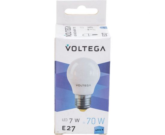 Светодиодная лампа VOLTEGA Шар Е27 4000К 7W 7053 – изображение 5