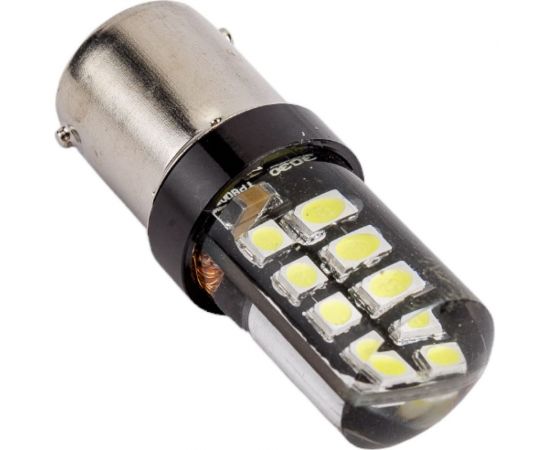 Автолампа SKYWAY диод, S25 (P21W), 12-24 В, 16 SMD диодов, BA15s, 1-конт., белая S08202072 – изображение 6