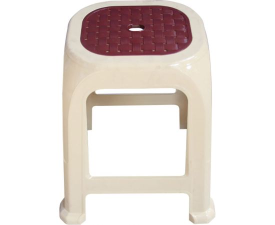 Табурет Росспласт Симпатия большой, бежевый, высота 45 см 523020 