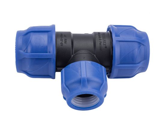 Компрессионный переходной тройник VALFEX ПНД, 40-32-40 1210012403240 