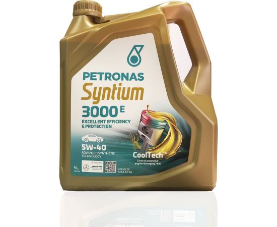Синтетическое моторное масло Petronas SYNTIUM 3000 E, 5W40, 4 л 70134K1YEU/18054019 70134K1YEU 