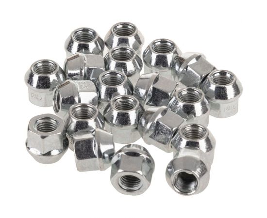 Гайка конус M12x1.50, открытая 21 мм, ключ 19 мм, цинк 031, 20 шт SKYWAY S10602031 