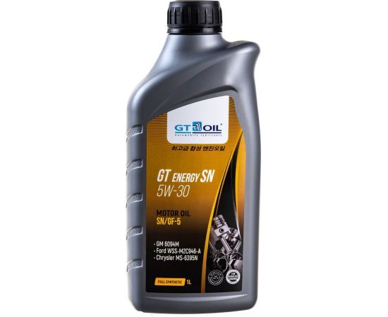 Масло Energy SN, SAE 5W30, API SN, 1 л GT OIL 8809059407240 